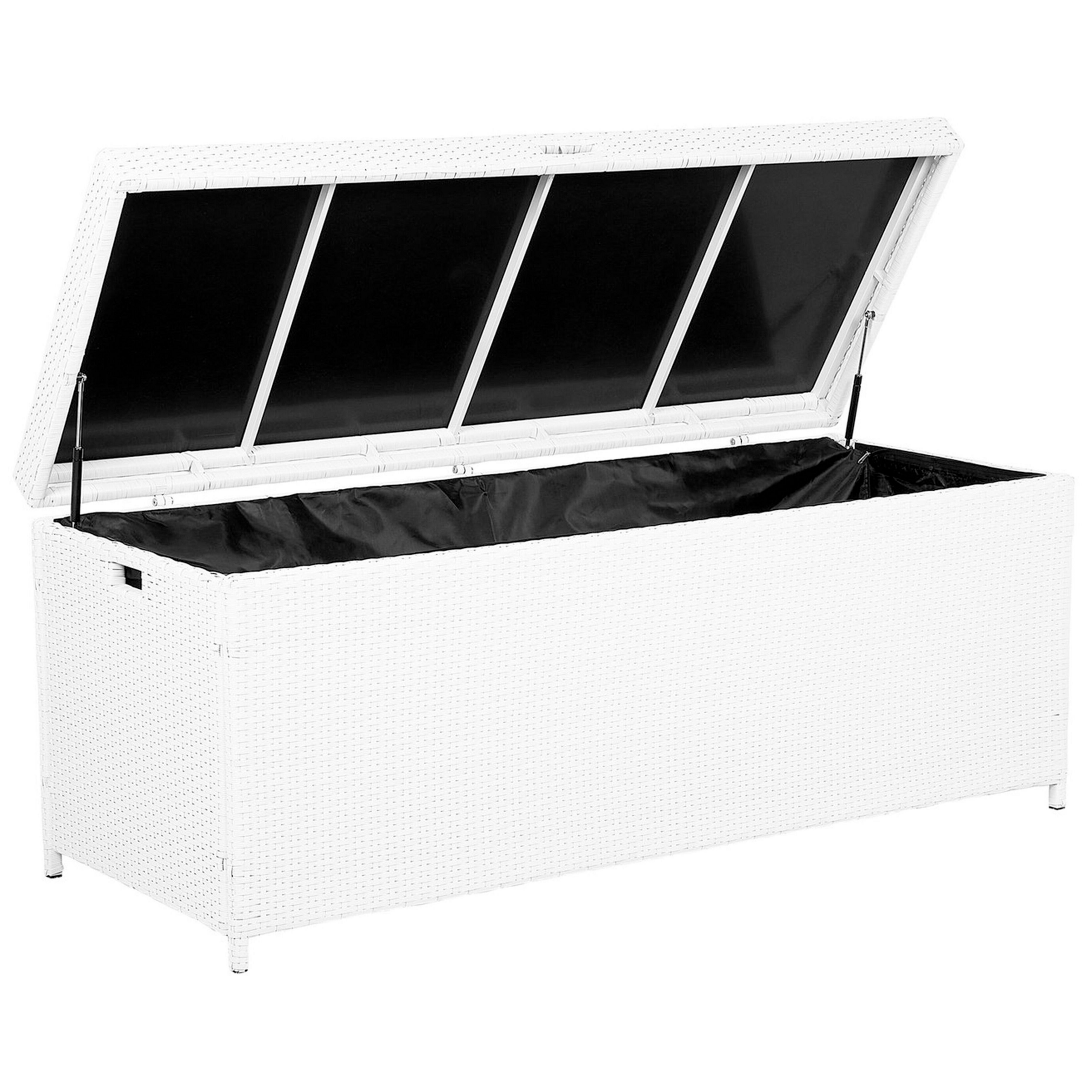 Förvaringslåda MODENA 158 cm 63 cm Konstrotting Vit