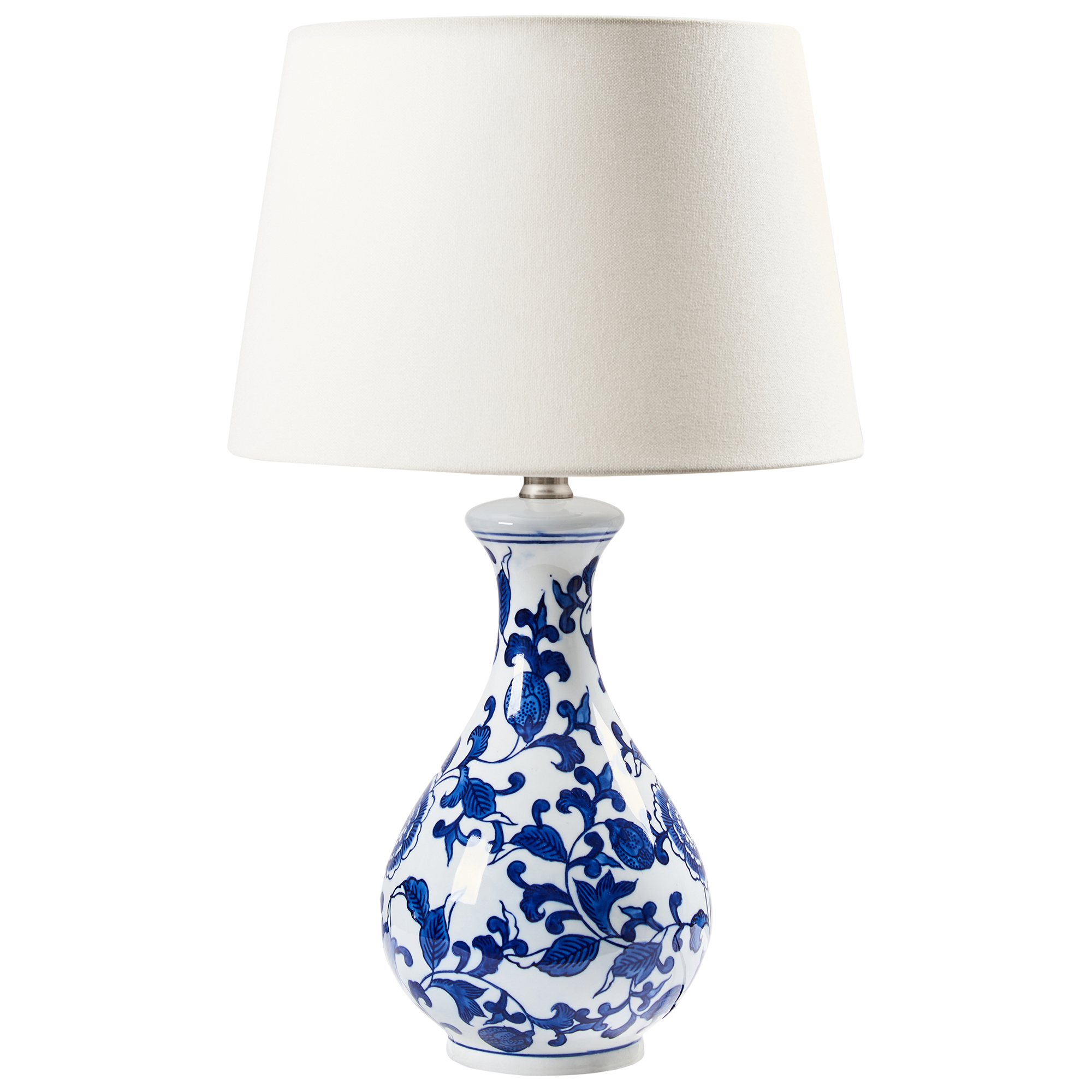 Bordslampa CARMEN Porslin Vit/ Blå