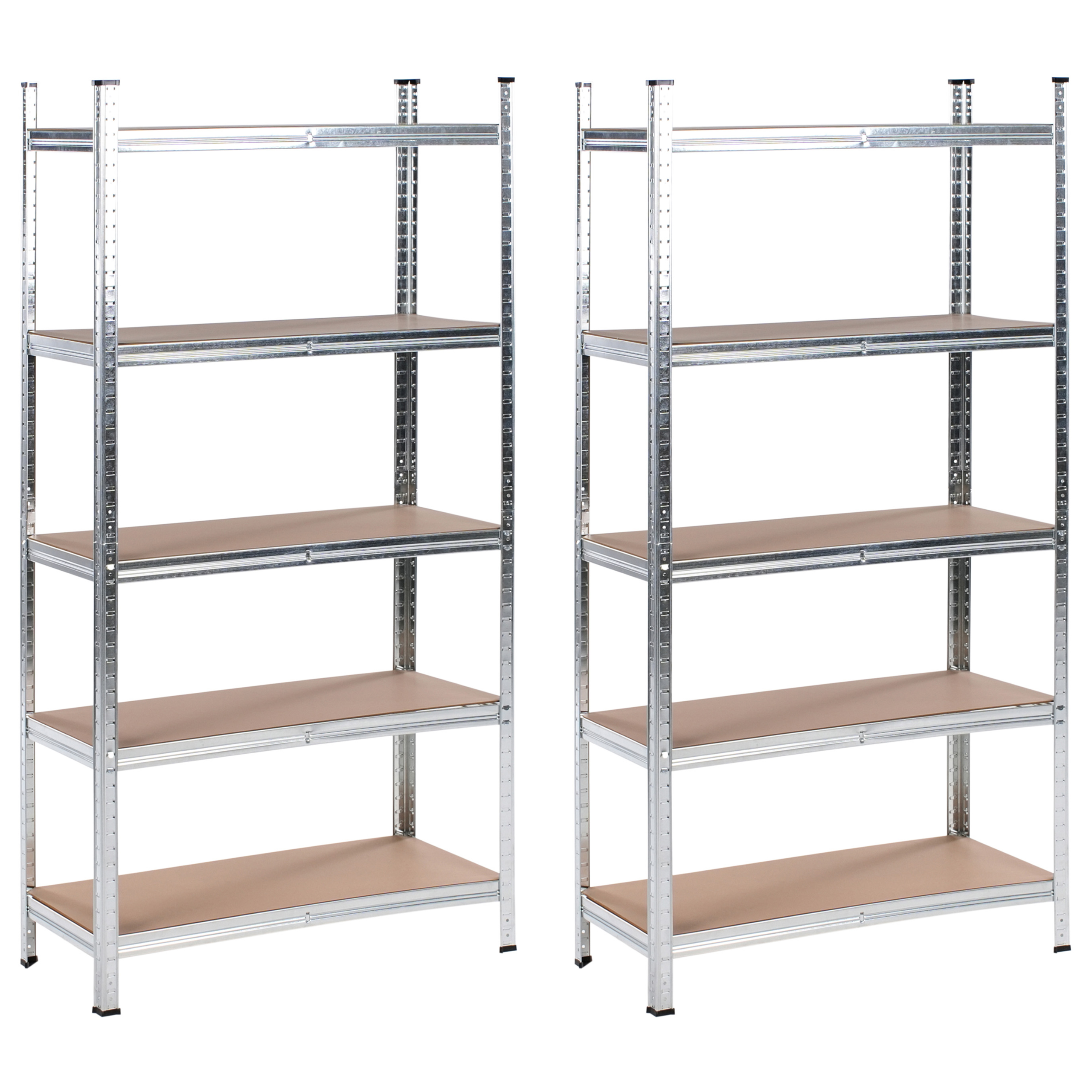 Set med 2 garagehyllor XITTA 90 cm 180 cm Metall Silver