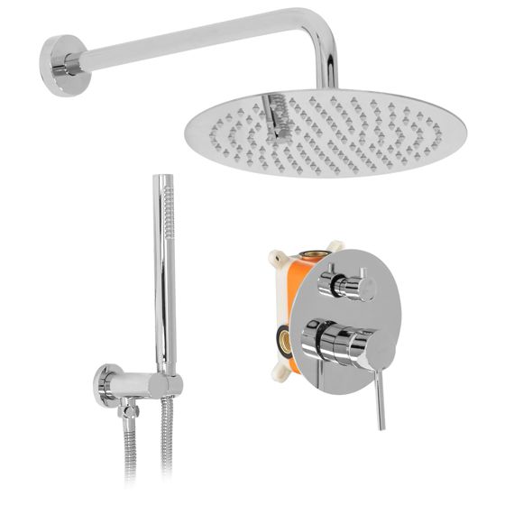 REA Inbyggt Duschset LUNGO Krom, 36x16x36,5cm