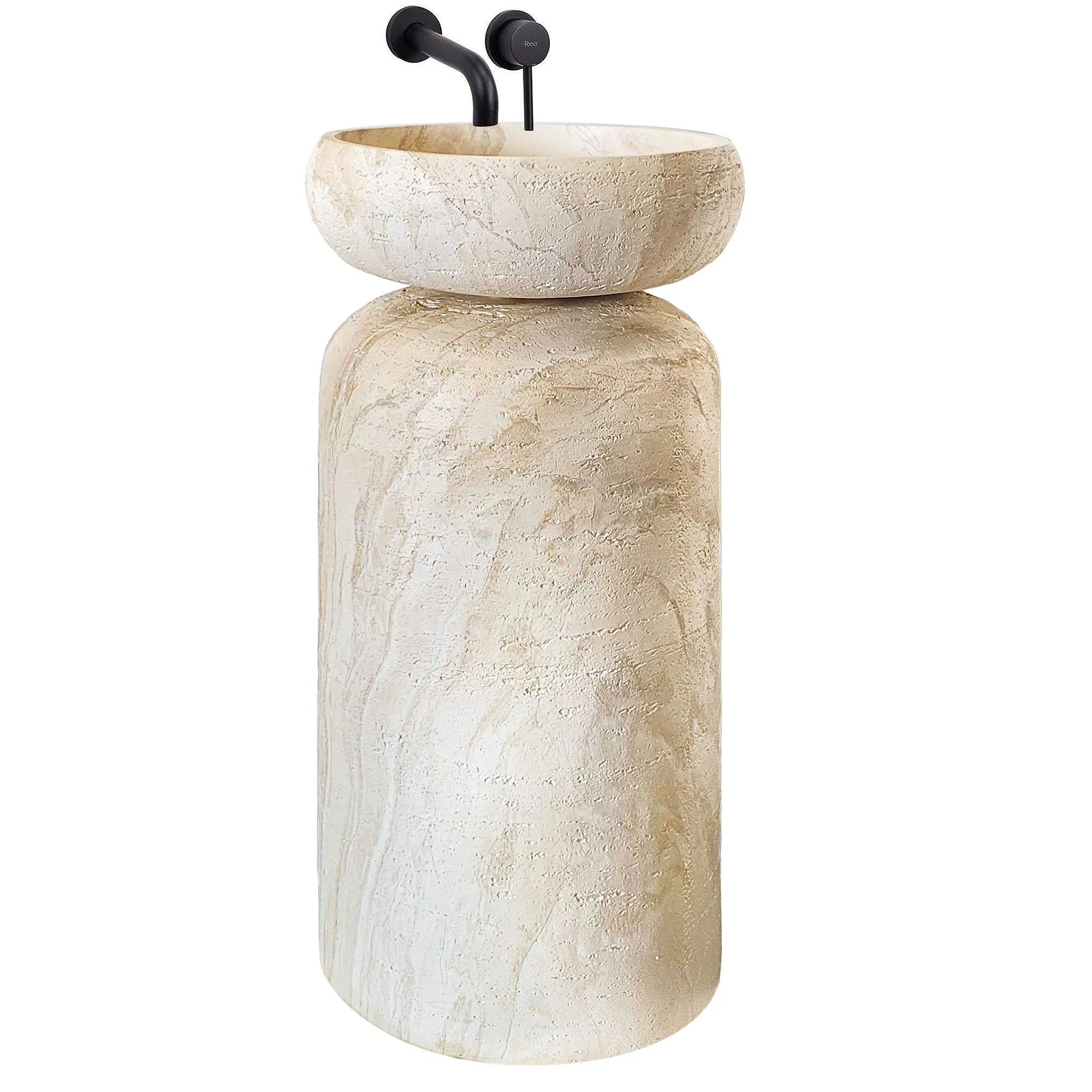 REA Fristående Tvättställ Cherri Beige, 41x41x89,5cm