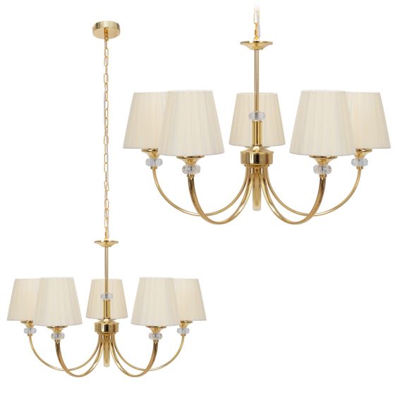 TOOLIGHT hängande taklampa APP1014-5CP Guld 15x68x43cm