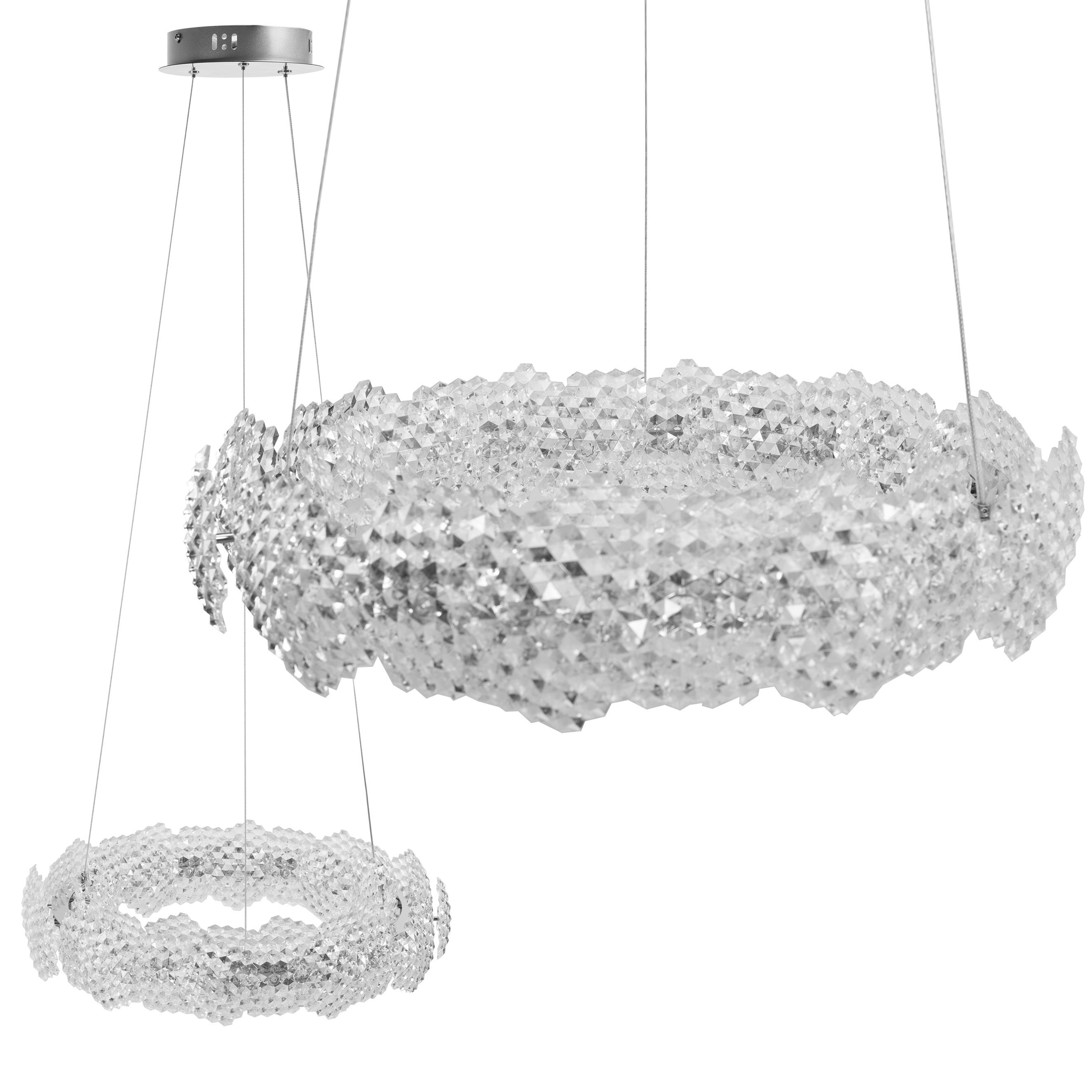 TOOLIGHT hängande taklampa MS017-CP 57CM LED Krom 57x57x90cm