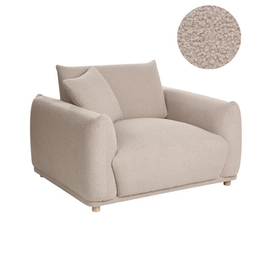 Fåtölj JUBEK Bouclé Beige