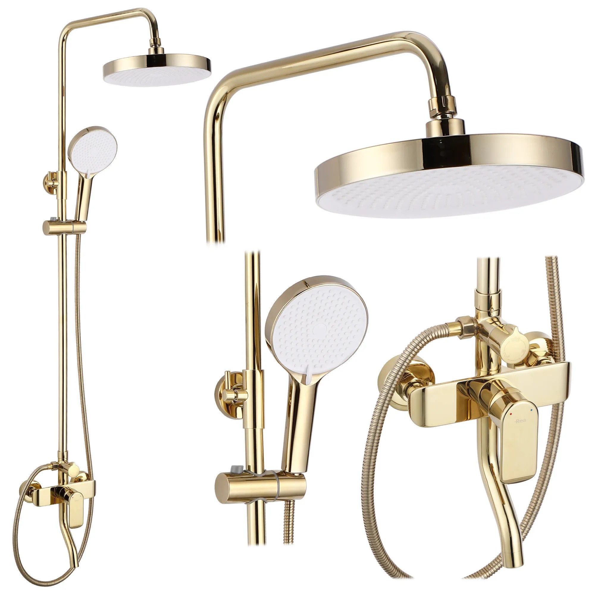 REA Duschset MY1805-77G BLOOM Guld, 45x25x144cm