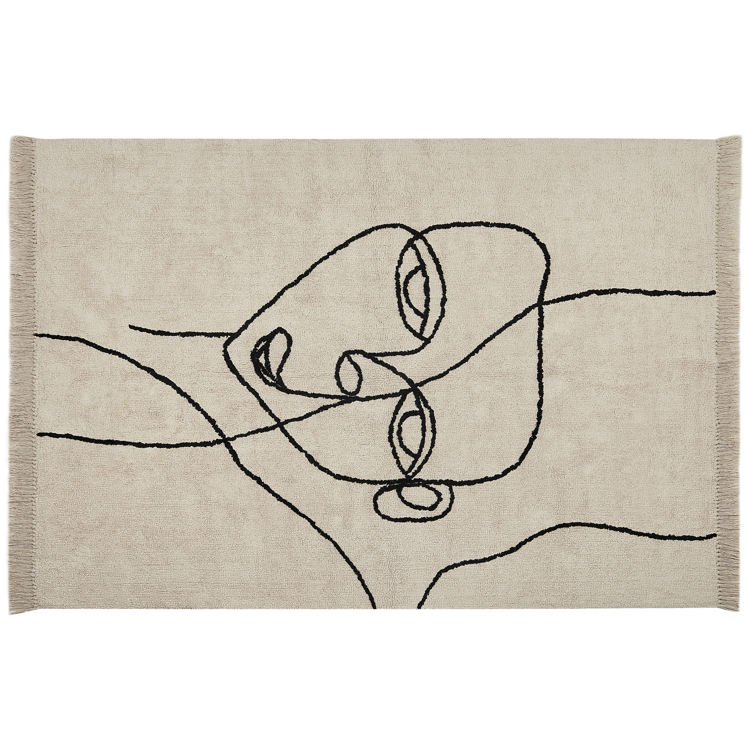 Matta NURU Ljusbeige 160 x 230 cm Bomull