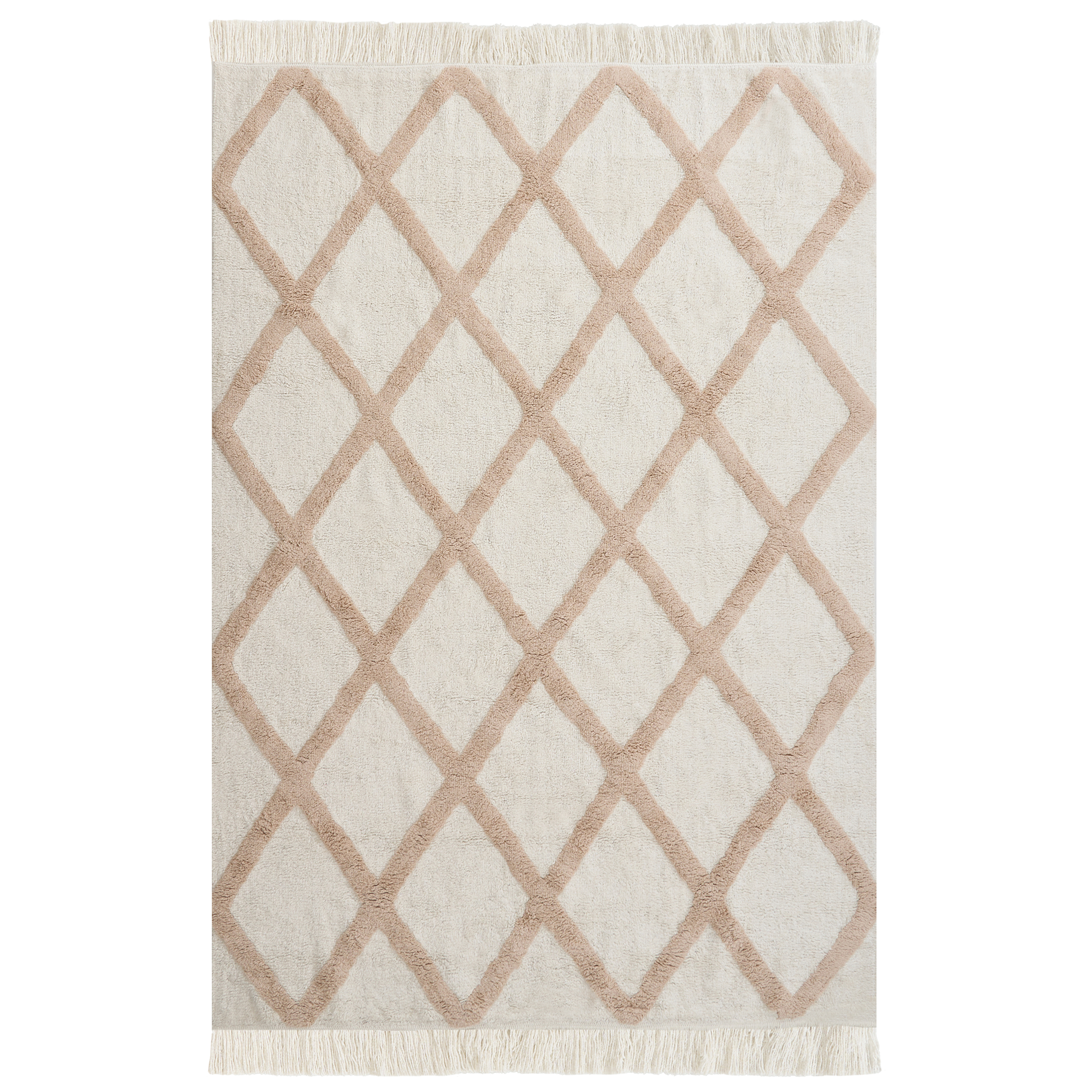 Barnmatta PUNSARI Ljusbeige 140 x 200 cm Bomull