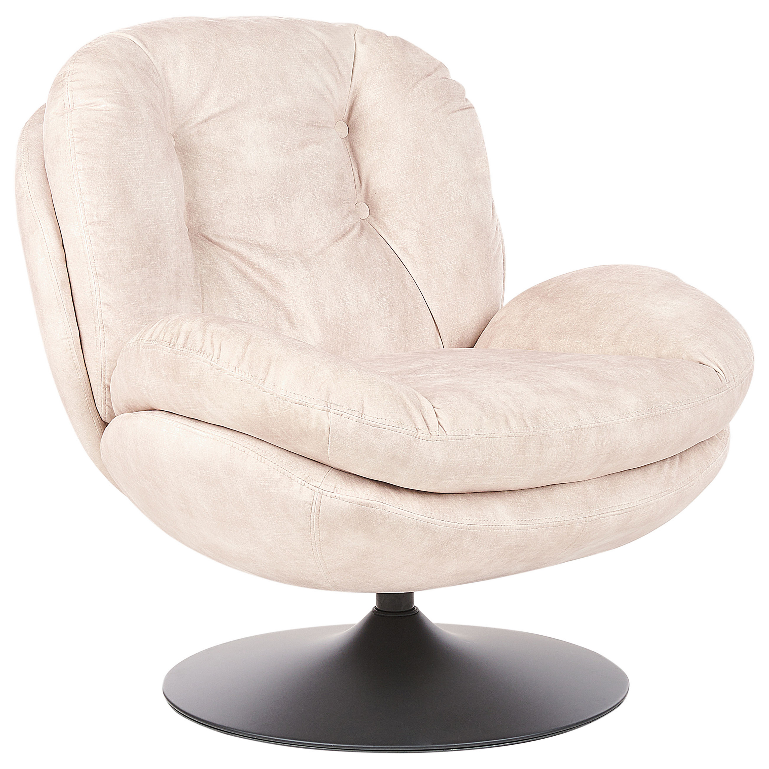 Svängbar fåtölj NOLVIK Sammet Ljusbeige
