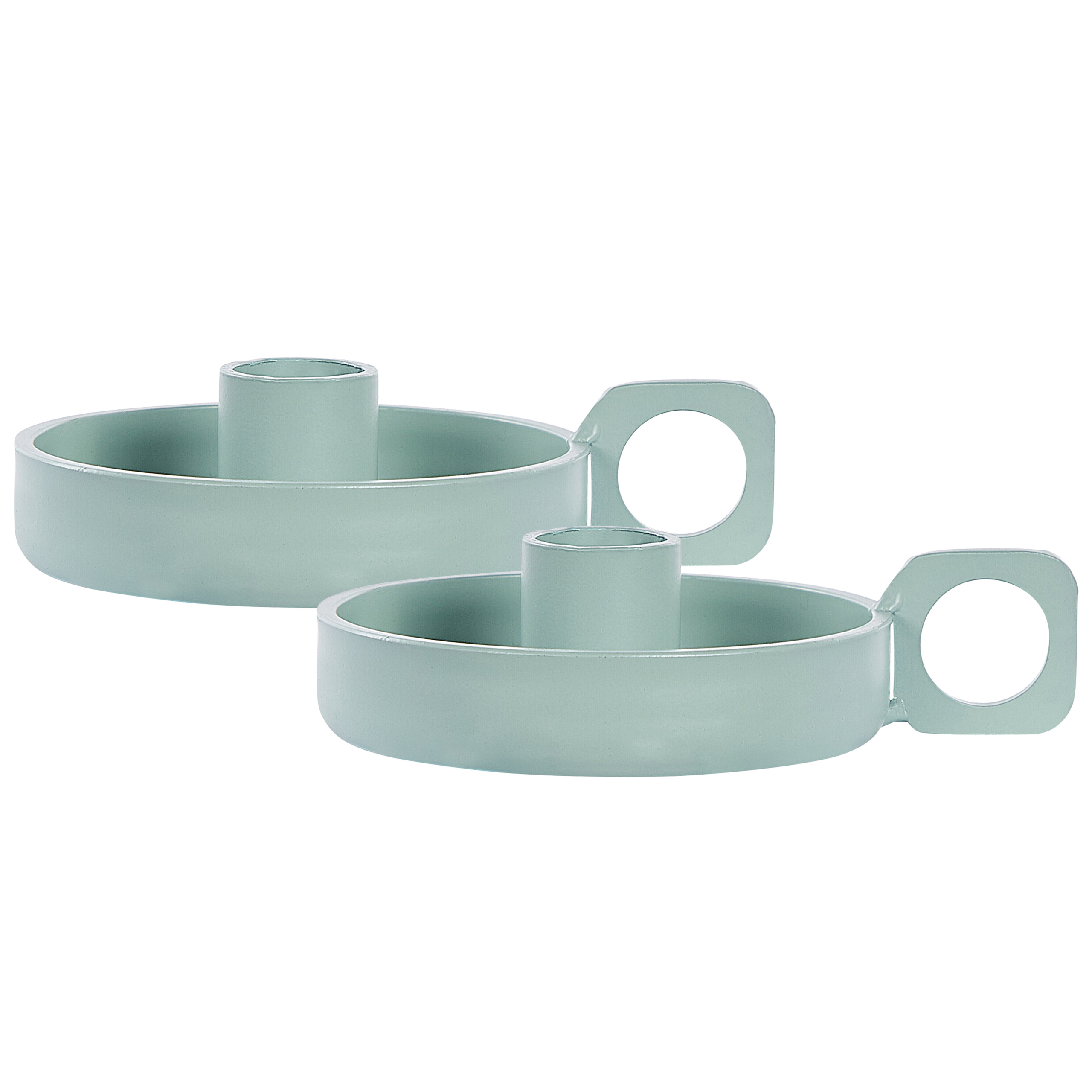 Set med 2 ljusstakar CHORIO 4 cm Metall Mintgrön