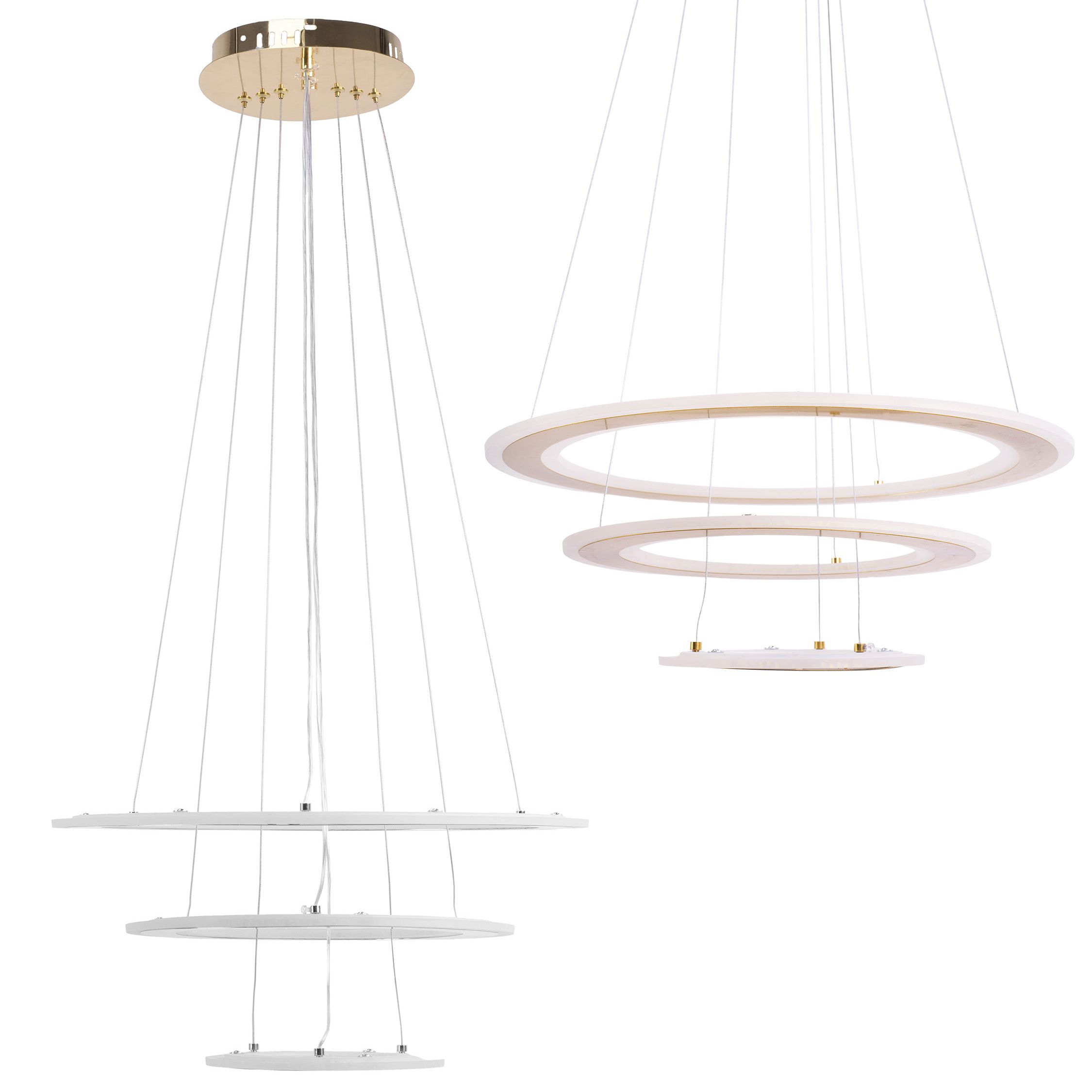 TOOLIGHT hängande taklampa LED G042-3CP Guld 46x46x90cm