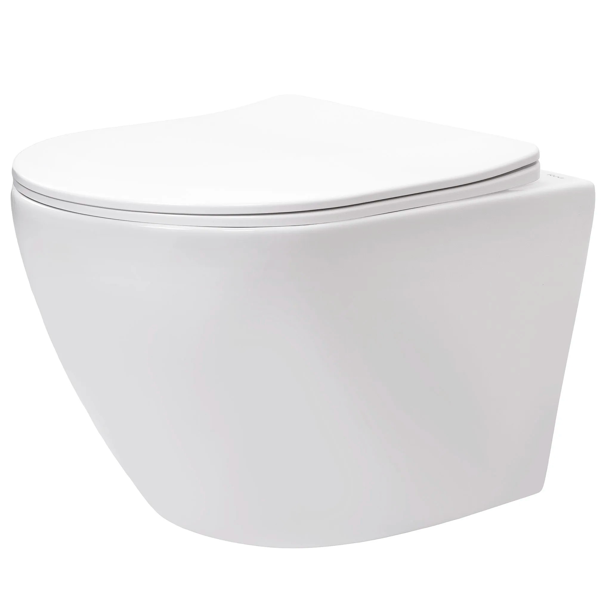 REA Vägghängd Toalettstol Carlo lux rimless Vit, 49,5x37x18cm