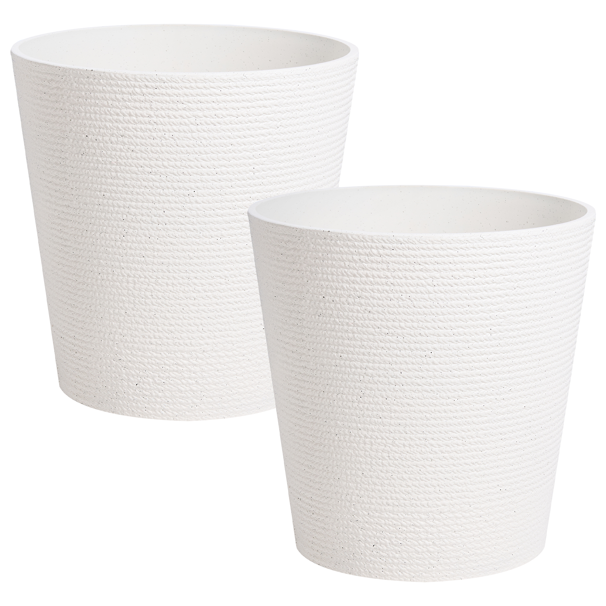 Set med 2 växtkrukor ARMERIA 50 cm Vit