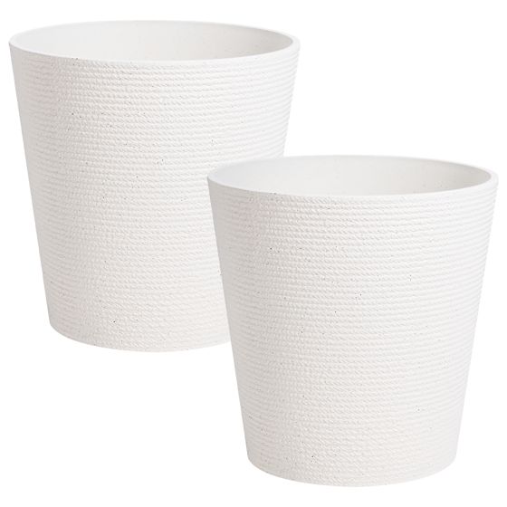 Set med 2 växtkrukor ARMERIA 50 cm Vit