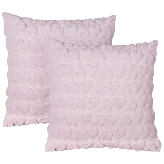 Set med 2 prydnadskuddar ASTRANTIA 45 x 45 cm Rosa