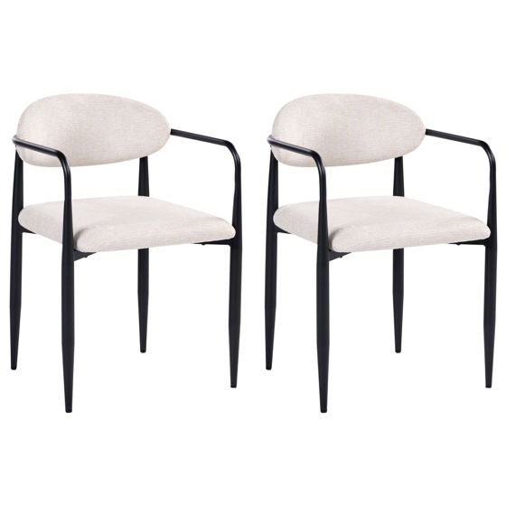 Set med 2 matstolar TANEVIK Ljusbeige