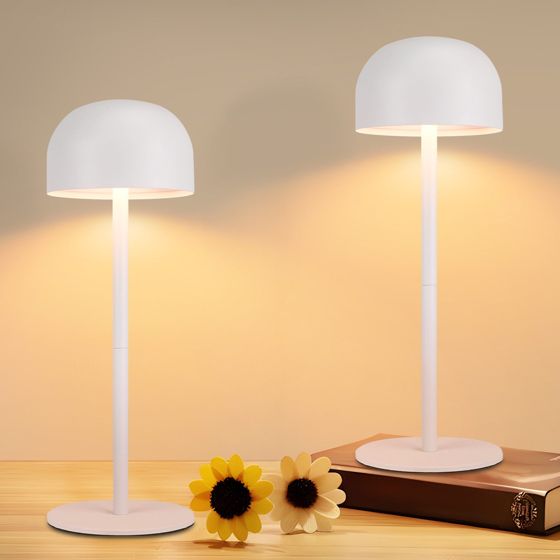 NETTLIFE 2 st sladdlösa LED-bordslampor: Dimbar pekskärm med 3 färgtemperaturer och USB-port