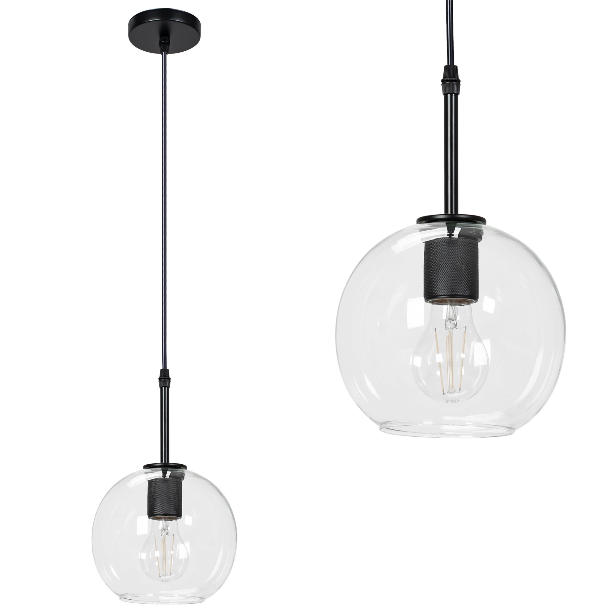 TOOLIGHT hängande taklampa APP1176-1CP Svart 17x17x26cm