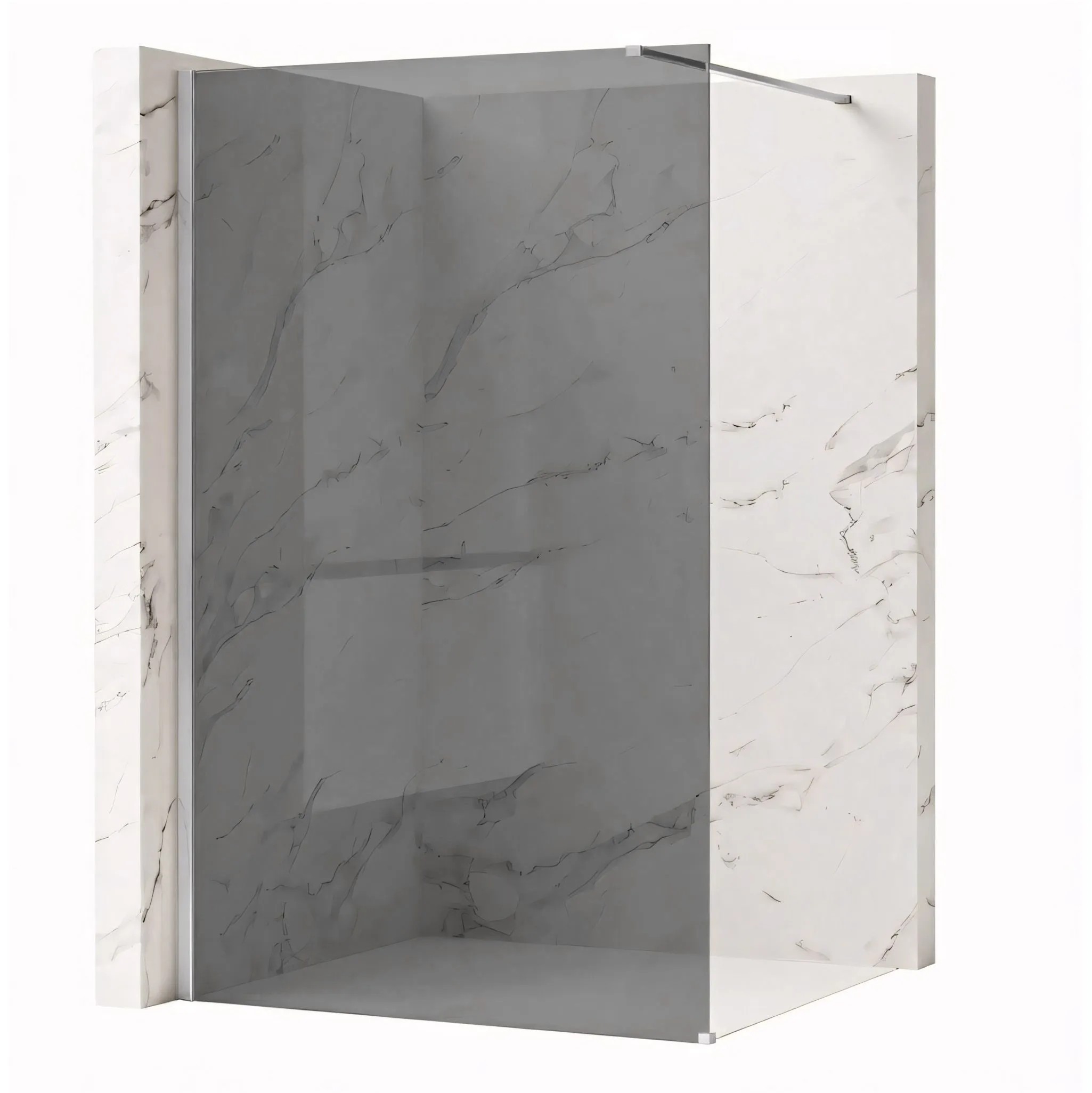 REA Duschvägg Flexi Grey 90 Krom, 120x90x195cm