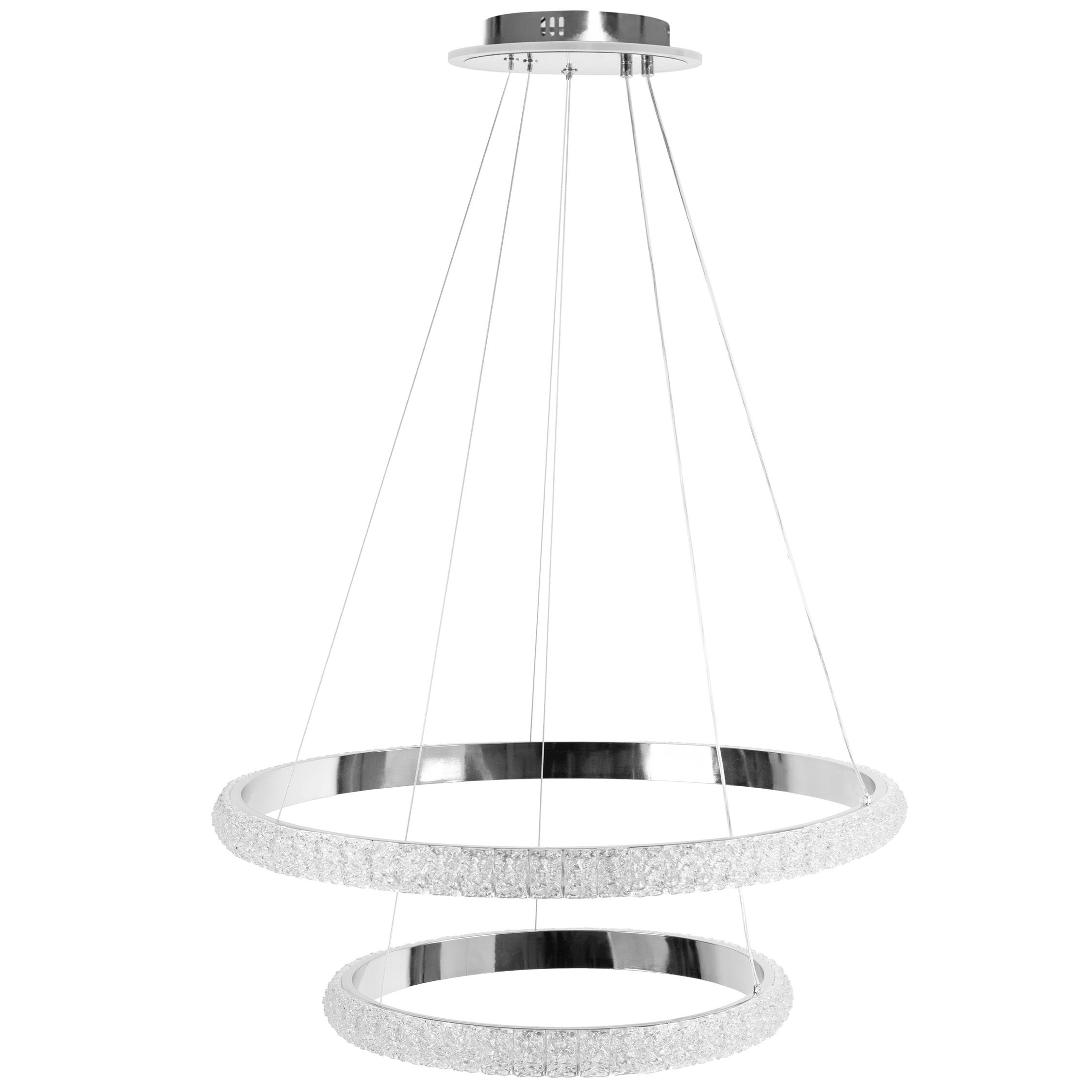 TOOLIGHT hängande taklampa LED G046-2CP Krom 63x63x4cm