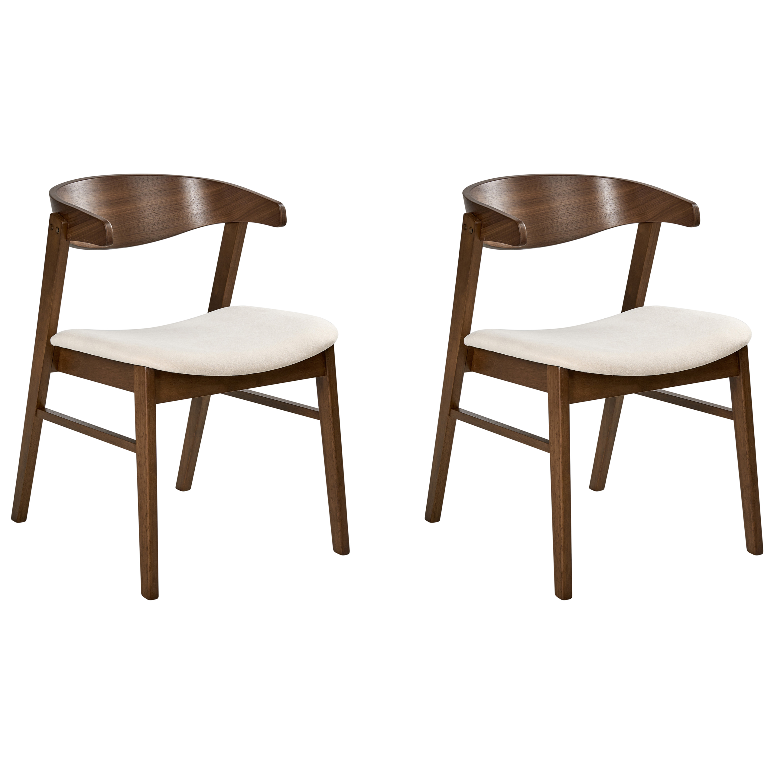 Set med 2 matstolar LILLY Brun/ Off-White