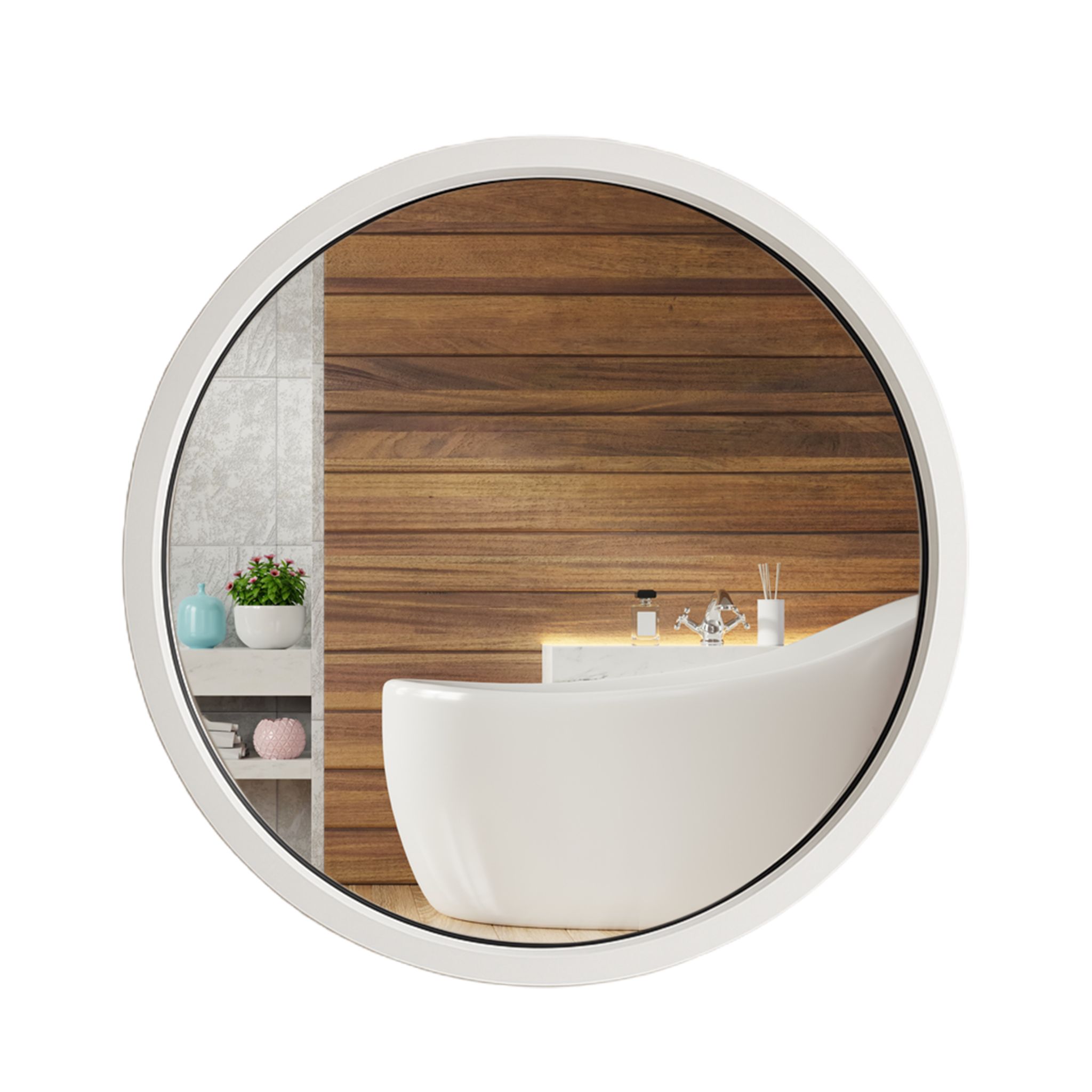 REA spegel BL804 60 LED Vit 60x60x4,5cm