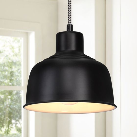 NETTLIFE svart, metall, pendellampa, E27, diameter, 170 cm Vintage - bordslampa, industriell, 1 lampa, för vardagsrummet
