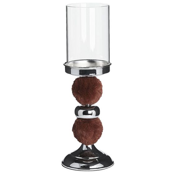 Ljusstake PADRE 38 cm Glas Brun