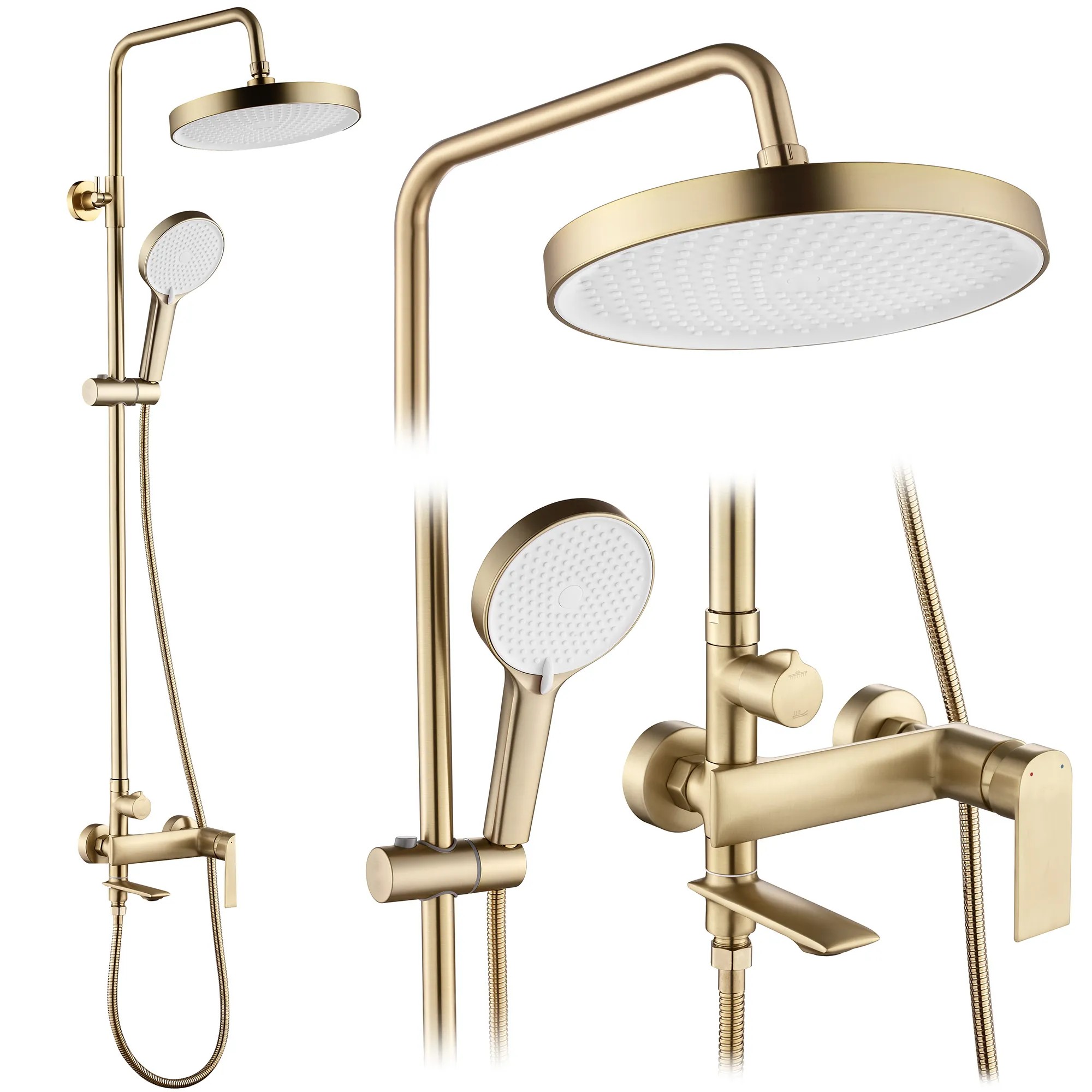 REA Duschset Veneta Borstat Guld, 45x32x136cm