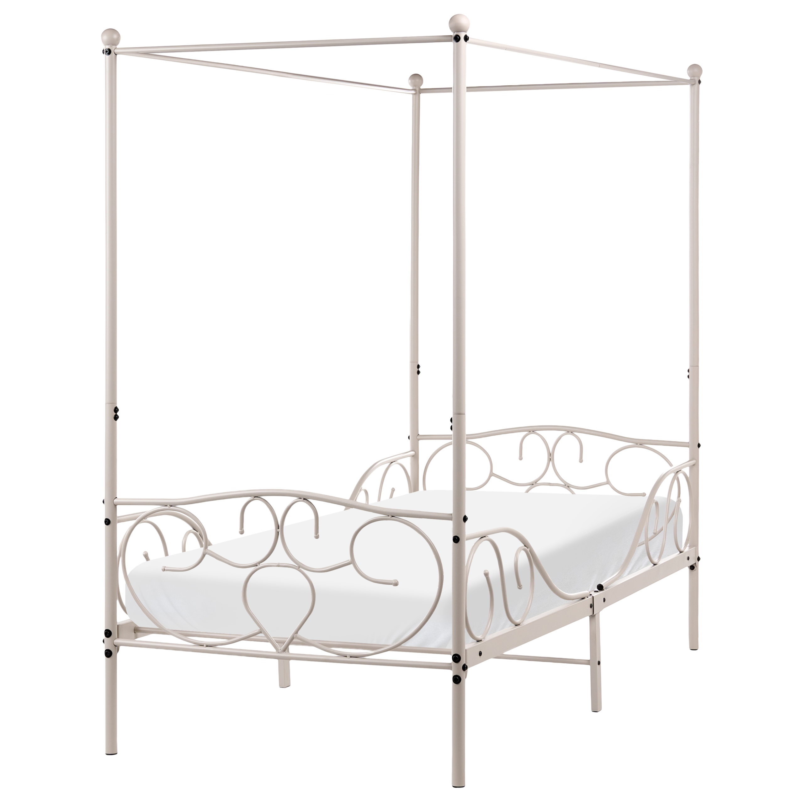 Himmelssäng Metall SORMERY 90 x 200 cm Ljusbeige