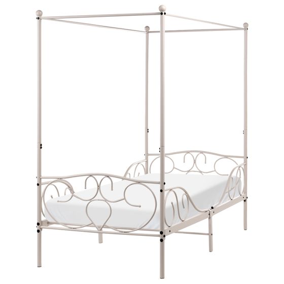 Himmelssäng Metall SORMERY 90 x 200 cm Ljusbeige