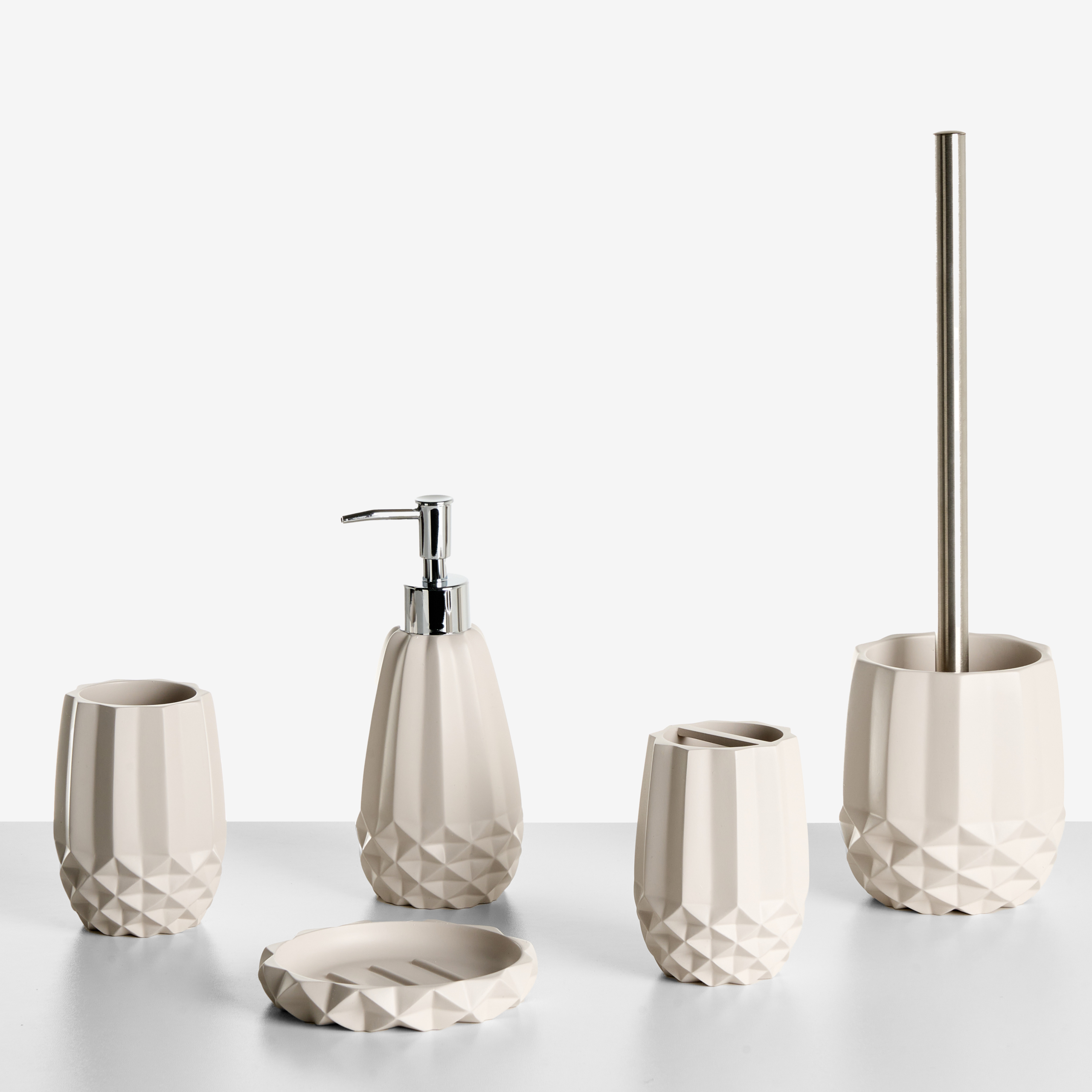 Set med badrumstillbehör i 5 delar SAMIRIA Beige