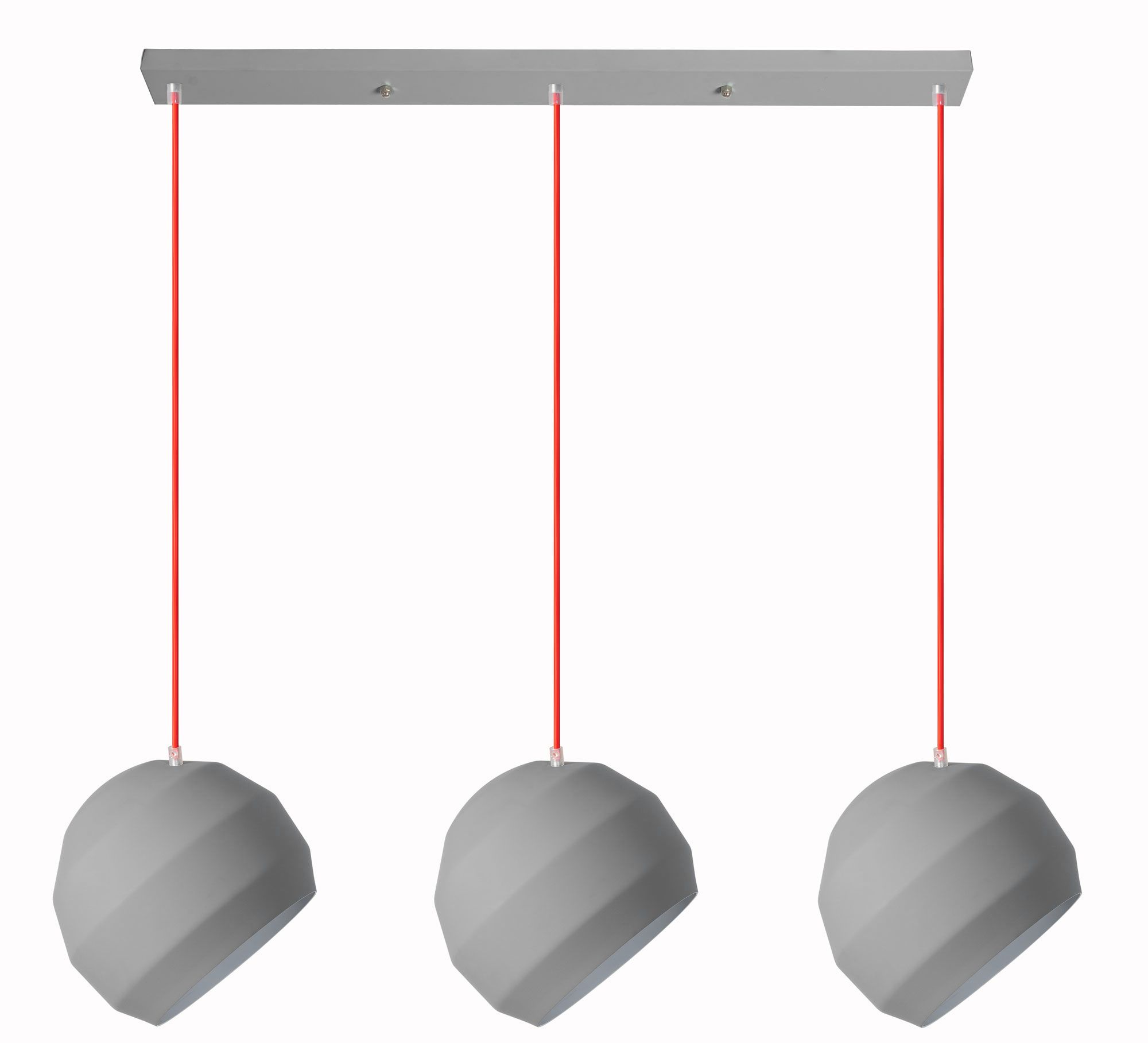 TOOLIGHT hängande taklampa APP384-3CPR Grå 25x60x25cm