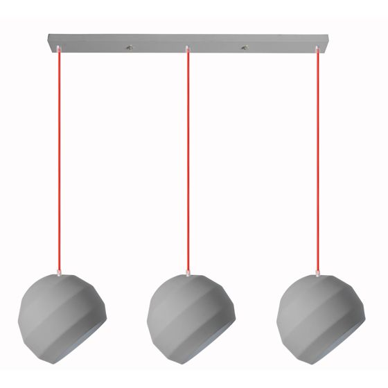 TOOLIGHT hängande taklampa APP384-3CPR Grå 25x60x25cm