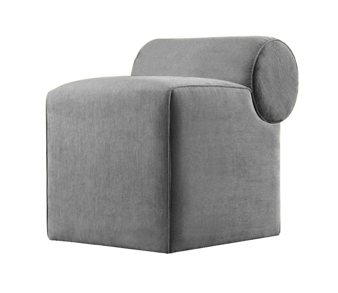 Norda Design Stilfull puff, 100% bomull, 35 DNS ortopediskt skum, PVC-belagda ben | 45x56x60 cm, höjd 43 cm