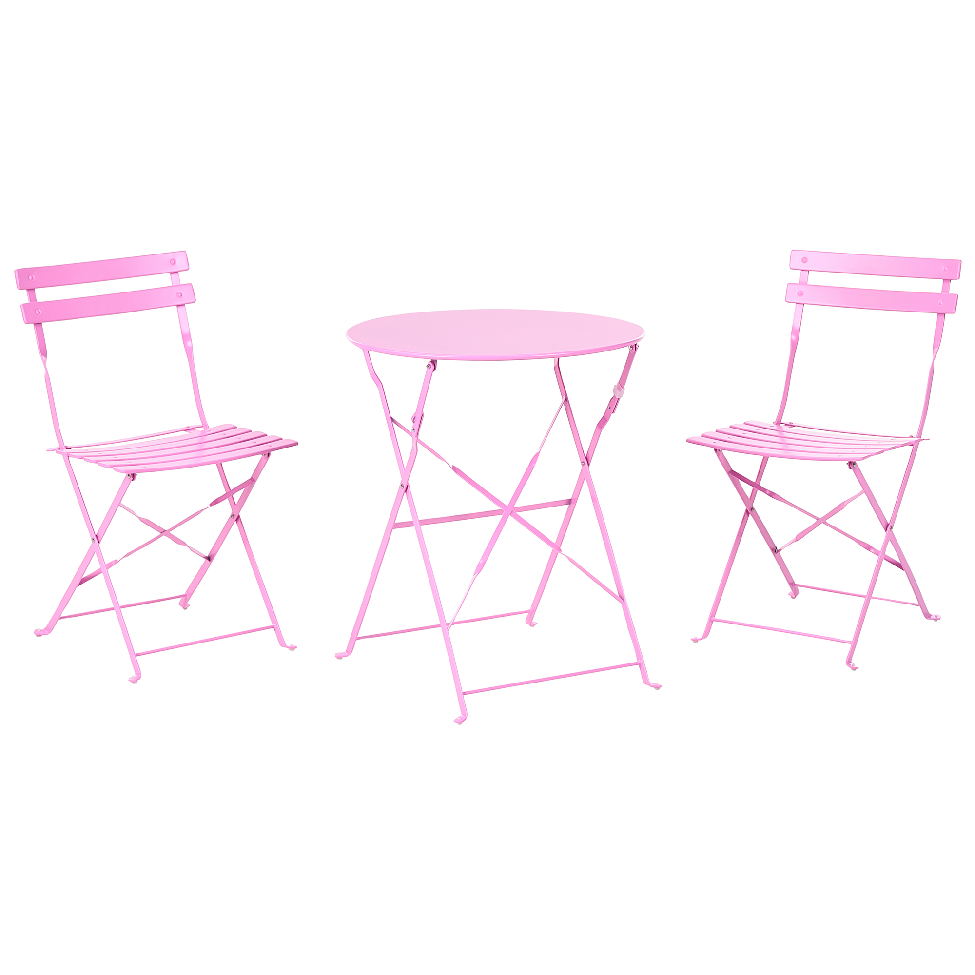 Caféset Fällbar FIORI Metall Rosa