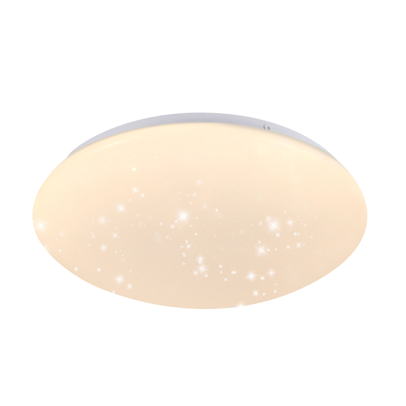 NETTLIFE LED-taklampa, 30 cm rund, varmt bad, stjärnhimmel, 18 W, IP44-lampa