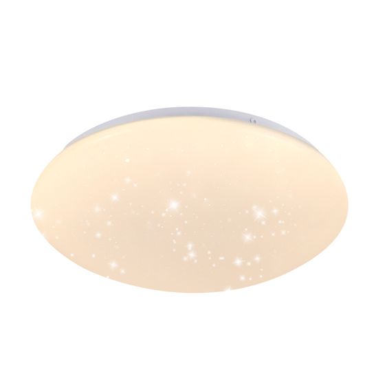 NETTLIFE LED-taklampa, 30 cm rund, varmt bad, stjärnhimmel, 18 W, IP44-lampa