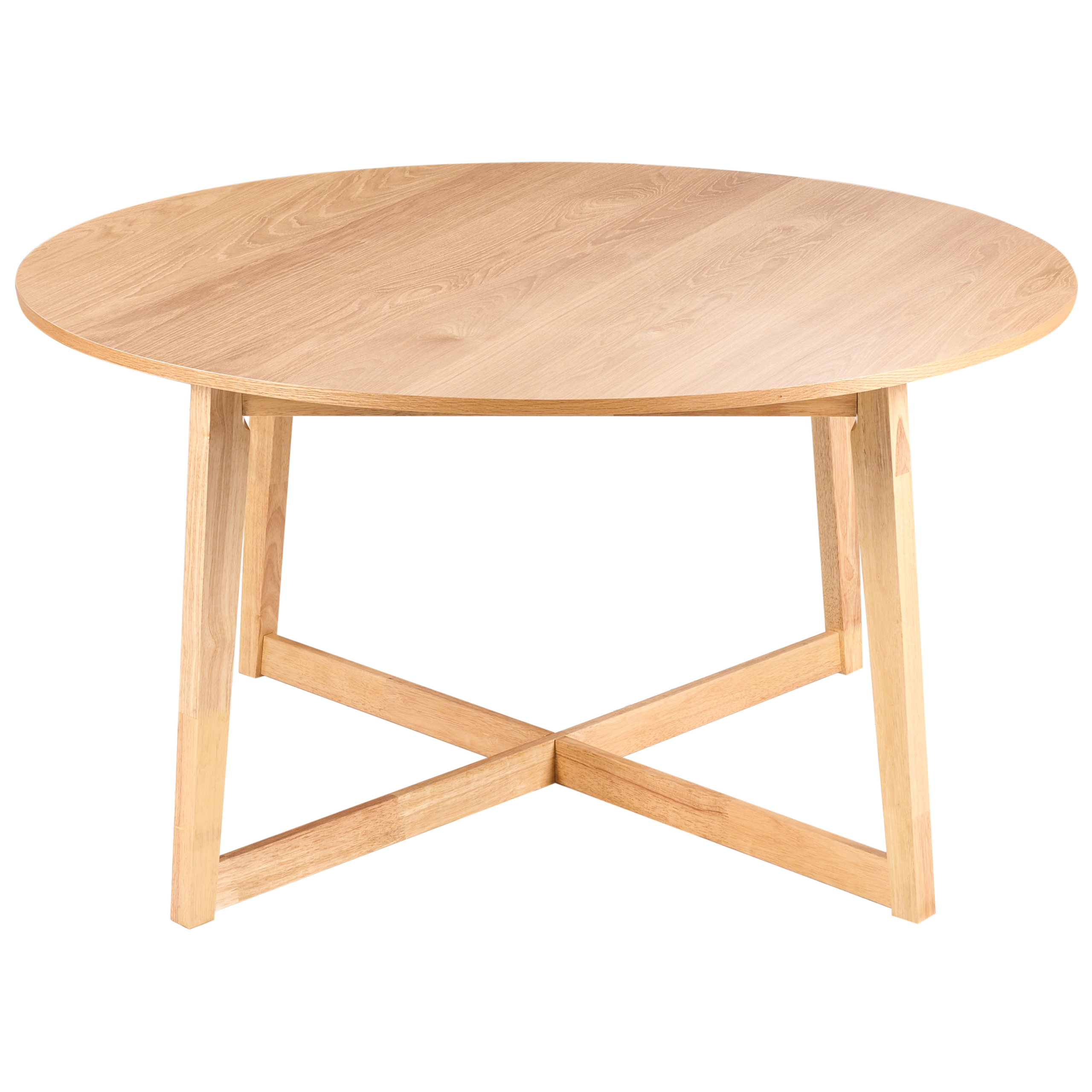 Matbord WAIPORI Ljus ekfanér 140 cm 140 cm
