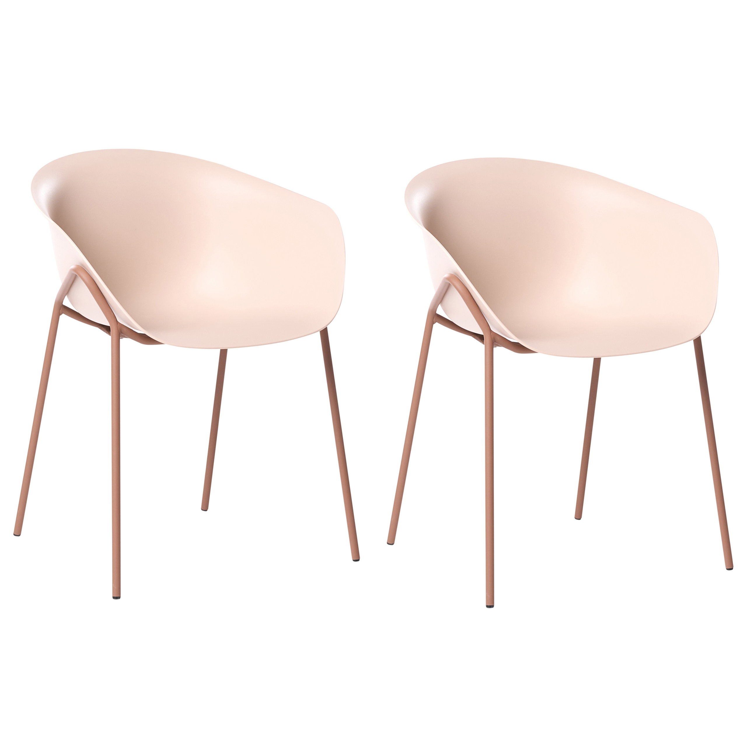 Set med 2 trädgårdsstolar METEORA Syntetiskt material Beige