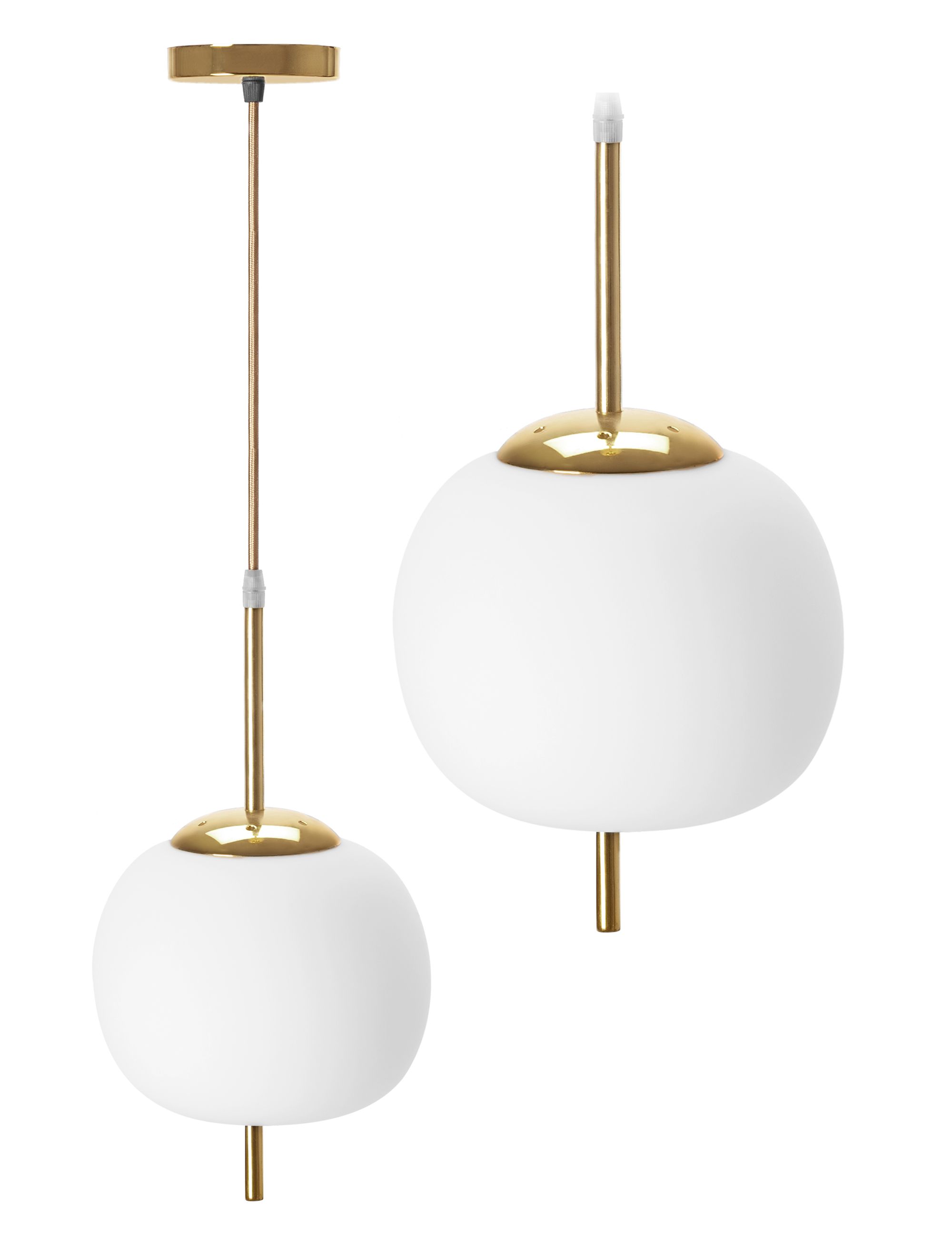 TOOLIGHT hängande taklampa APP669-1CP Guld/Vit 37x20x80cm