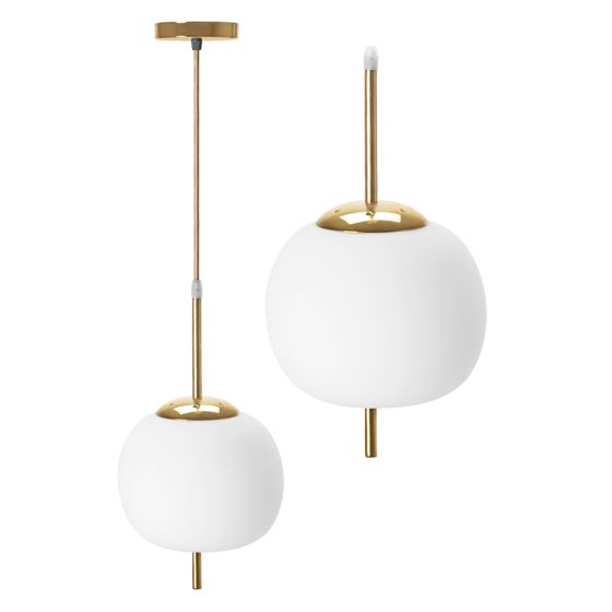 TOOLIGHT hängande taklampa APP669-1CP Guld/Vit 37x20x80cm