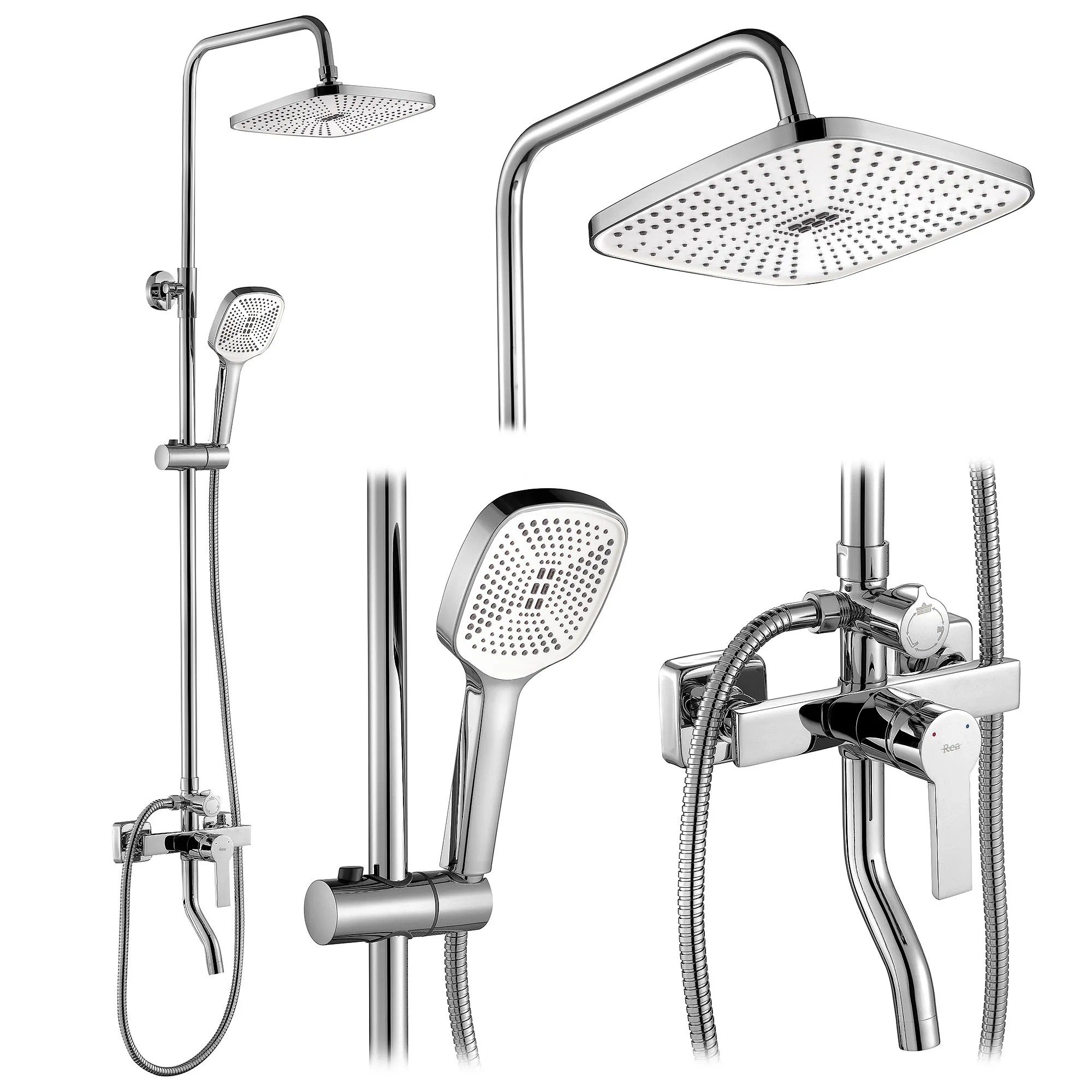 REA Duschset MY2021-77C ARGUS Krom, 150x43,5x144cm