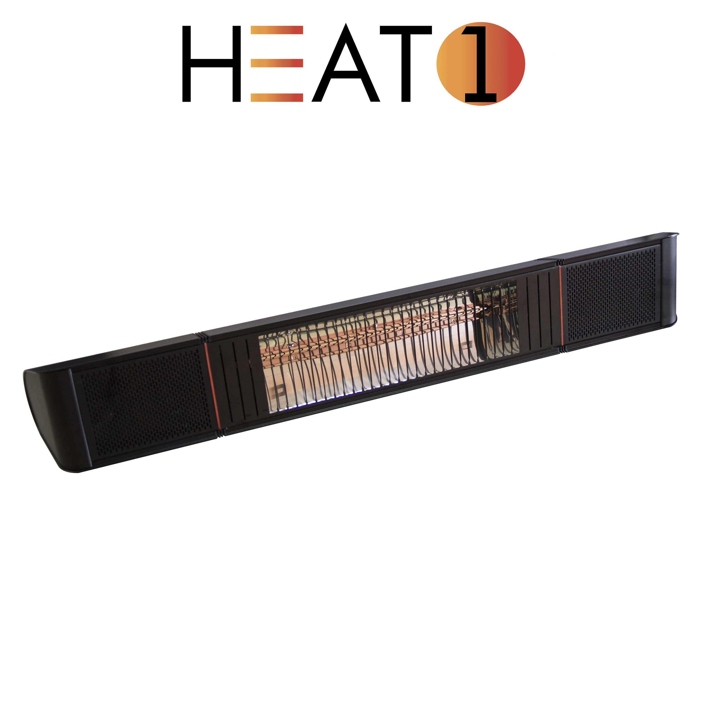 Terrassvärmare ECO pro-line 2000W, BT, app och högtalare HEAT1, svart