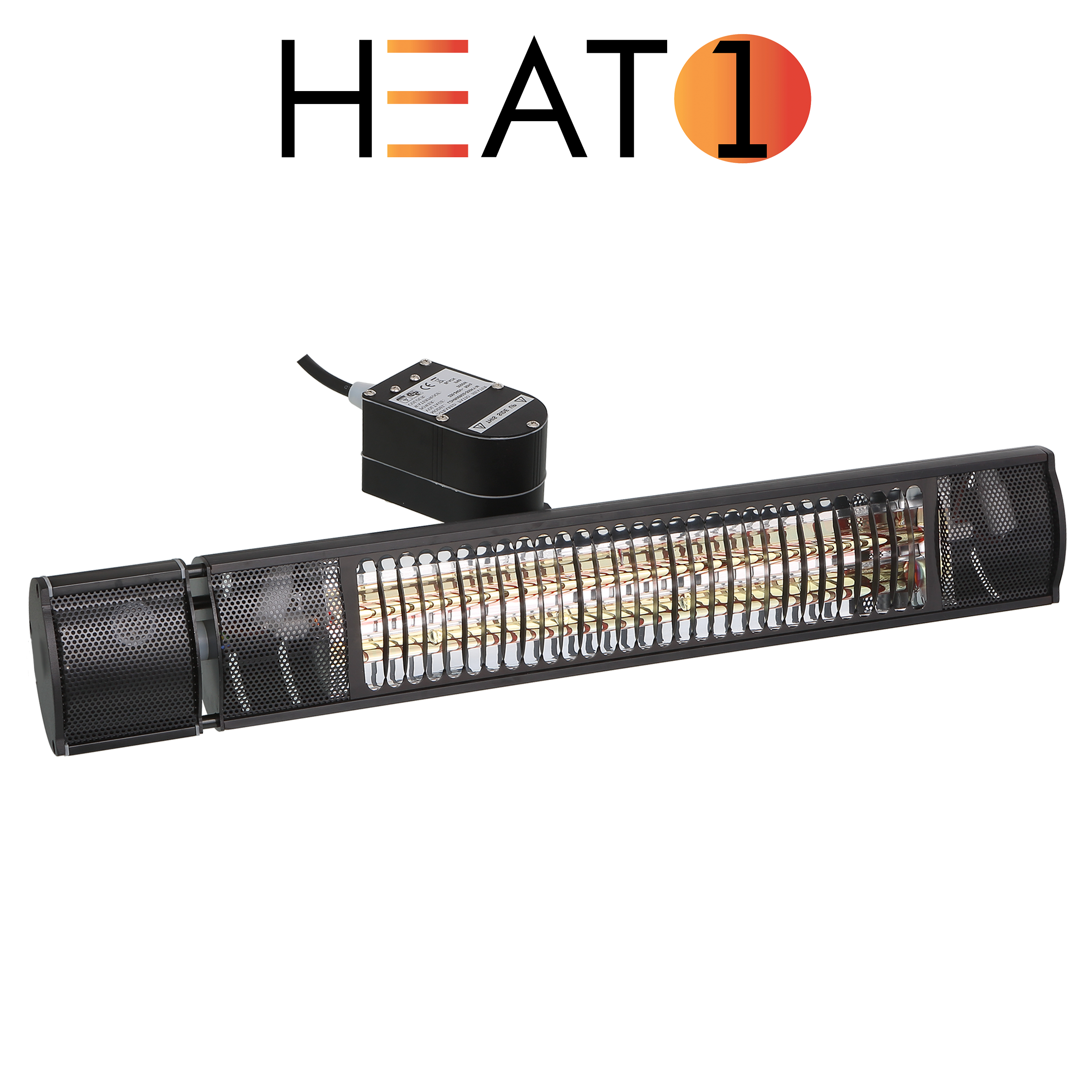 Terrassvärmare ECO plus-line 2000W oscillerande HEAT1, svart