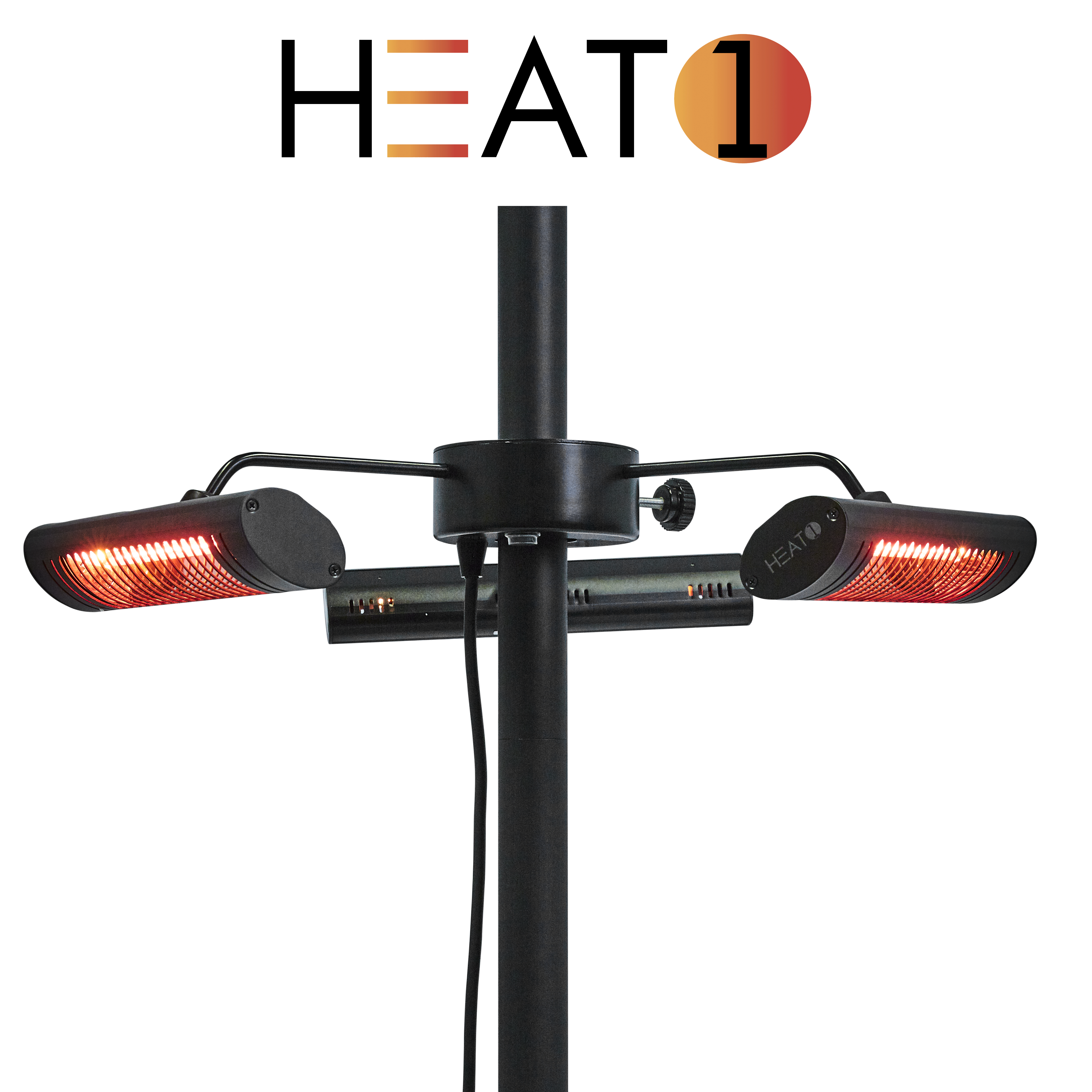 Terrassvärmare ECO high-line 3 x 670W HEAT1, svart