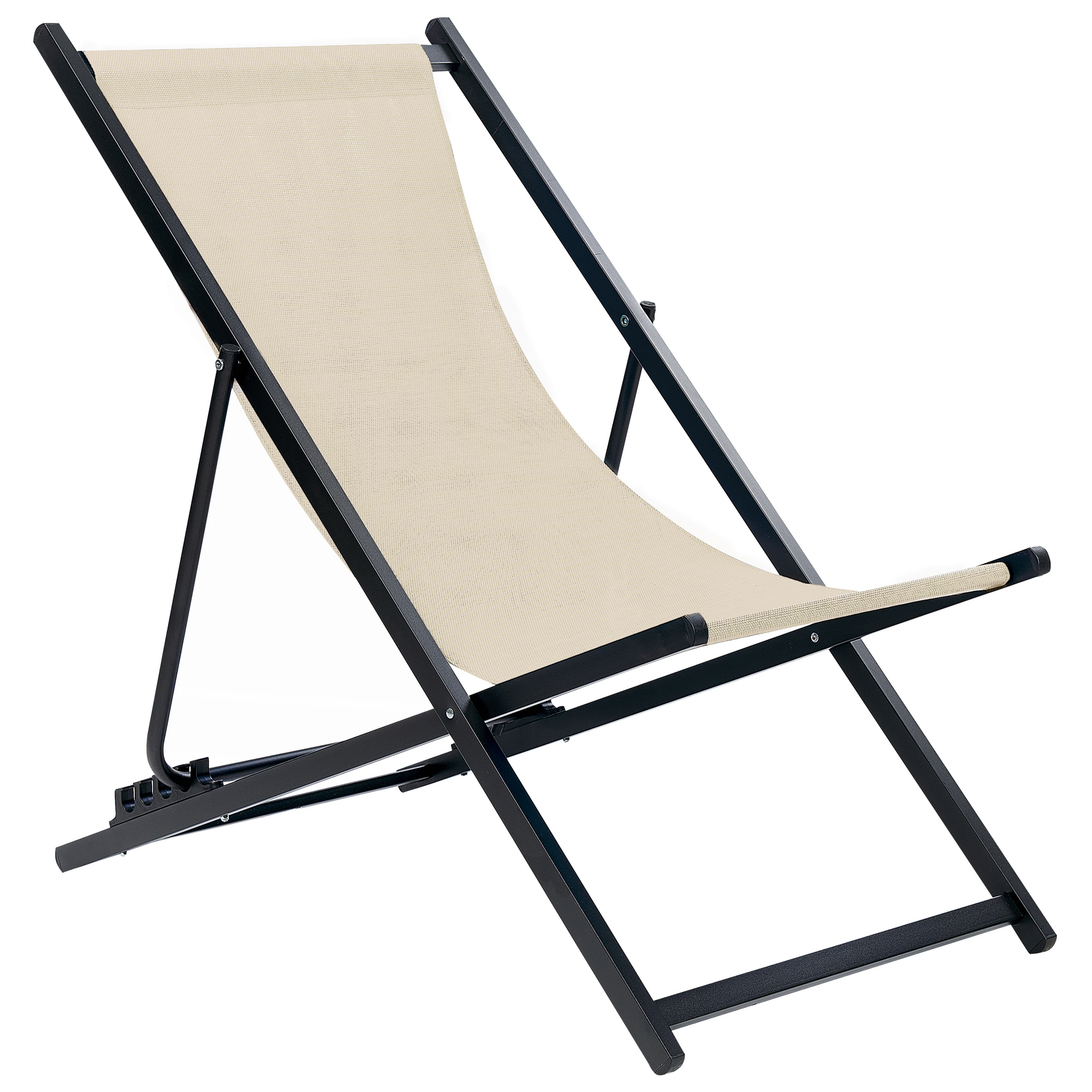 Hopfällbar solstol LOCRI II Metall Beige