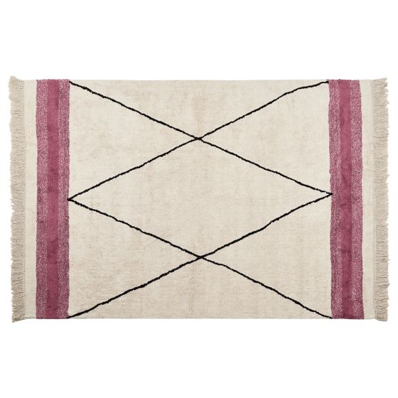 Matta AFSAR Ljusbeige 140 x 200 cm Bomull