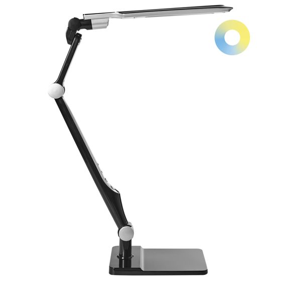 LED-skrivbordslampa PEGASI med dimmer Svart