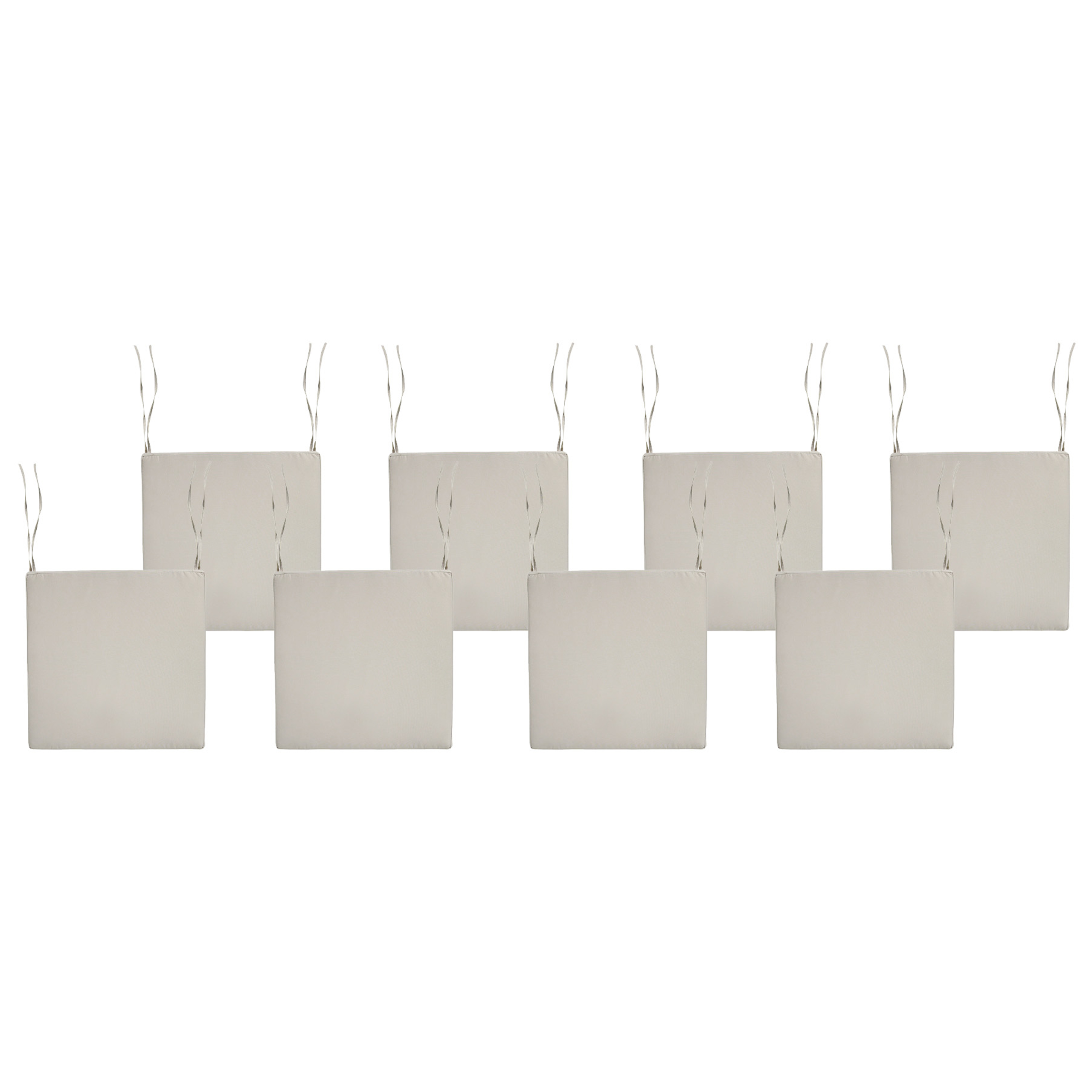 Set med 8 dynor för trädgårdsstol SASSARI PREMIUM 46 x 46 cm Taupe