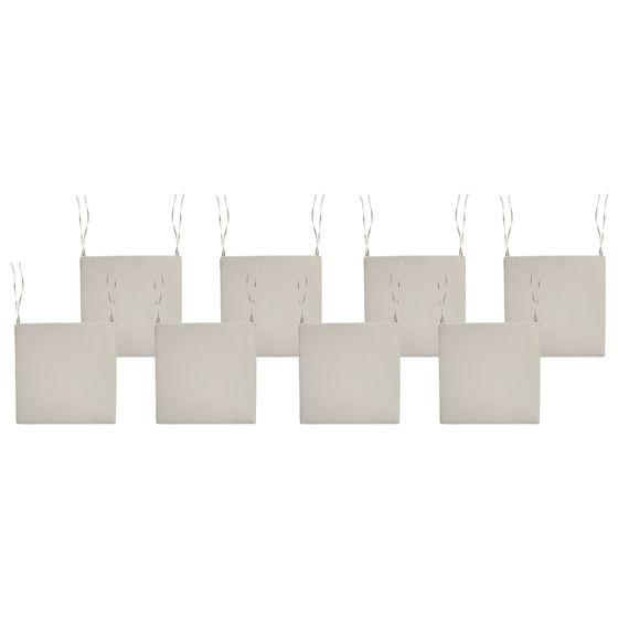 Set med 8 dynor för trädgårdsstol SASSARI PREMIUM 46 x 46 cm Taupe